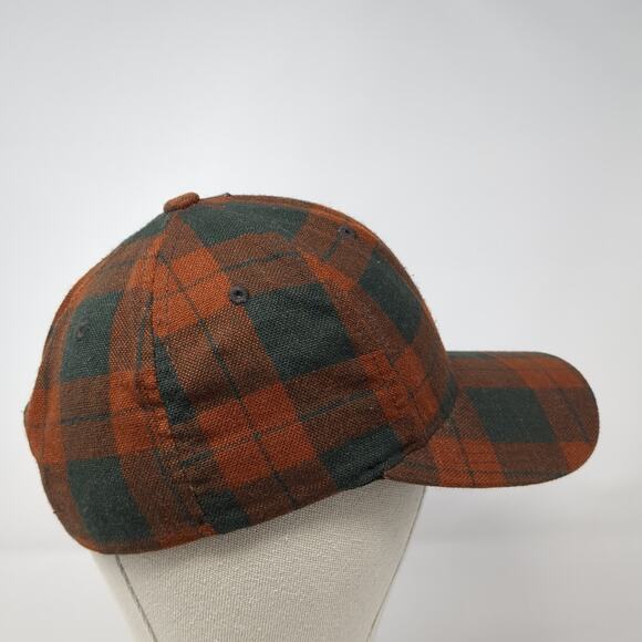 Volcom Fitted Baseball Cap Multicolor M Embroidered Vented Holes 6 Panel Plaid - Picture 5 of 9